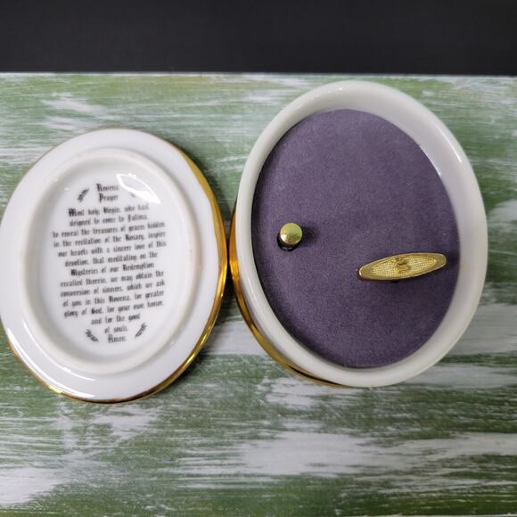 Ardleigh Elliott Our Lady of Fatima Porcelain Music Box Vintage - Picture 7 of 11